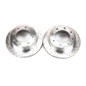 Power Stop PowerStop Evolution Performance Drilled, Slotted& Plated Brake Rotor Pair for 2001 Ford F-250 Super Duty - AR8571XPR