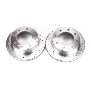 Power Stop PowerStop Evolution Performance Drilled, Slotted& Plated Brake Rotor Pair for 2004 Ford Excursion - AR8571XPR