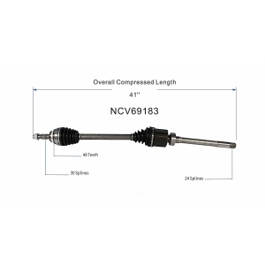 GSP North America Front Passenger Side CV Axle Assembly for 2012 Toyota Sienna - NCV69183