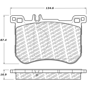 Centric Posi Quiet Pro™ Semi-Metallic Front Disc Brake Pads for Mercedes-Benz SL400 - 500.16700