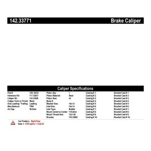 Centric Posi Quiet™ Loaded Brake Caliper for 2017 Audi RS7 - 142.33771