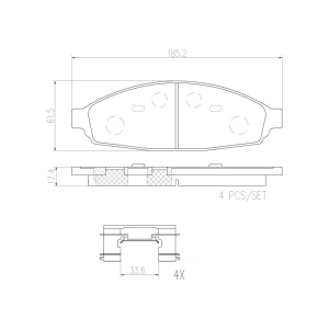 brembo Premium Ceramic Front Disc Brake Pads for 2006 Mercury Grand Marquis - P24128N