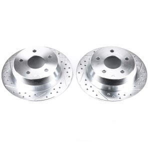 Power Stop PowerStop Evolution Performance Drilled, Slotted& Plated Brake Rotor Pair for 2003 Jeep Grand Cherokee - AR8743XPR