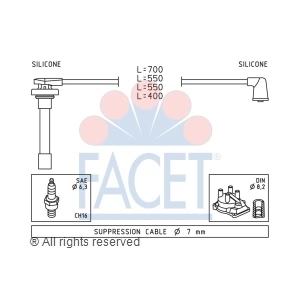 facet Spark Plug Wire Set for 1994 Honda Accord - 4.9711