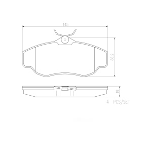 brembo Premium Ceramic Front Disc Brake Pads for 1999 Land Rover Range Rover - P44008N