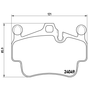 brembo Premium Low-Met OE Equivalent Front Brake Pads for Porsche Cayman - P65014