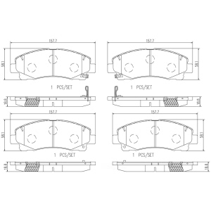 brembo Premium Ceramic Front Disc Brake Pads for 2019 Acura TLX - P28087N