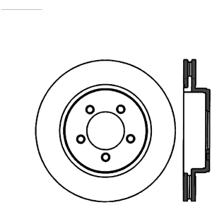 Centric Premium™ High Carbon Alloy Brake Rotor for 2003 Mercury Mountaineer - 125.65091