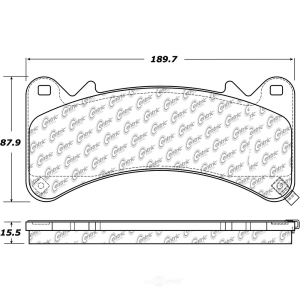 Centric Posi Quiet™ Extended Wear Brake Pads for 2020 Cadillac Escalade ESV - 106.19100