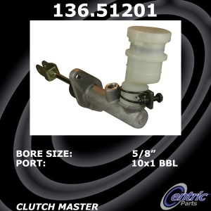 Centric Premium Clutch Master Cylinder for Hyundai Accent - 136.51201
