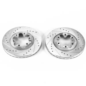 Power Stop PowerStop Evolution Performance Drilled, Slotted& Plated Brake Rotor Pair for 2006 GMC Canyon - AR8653XPR