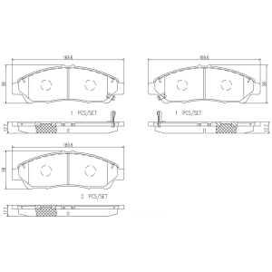 brembo Premium Ceramic Front Disc Brake Pads for Honda - P28074N