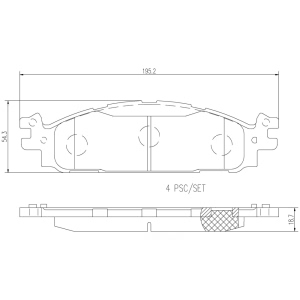 brembo Premium Ceramic Front Disc Brake Pads for 2013 Ford Flex - P24174N