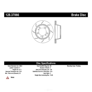 Centric Premium™ OE Style Drilled Brake Rotor for 2012 Porsche Boxster - 128.37066