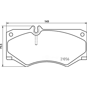 brembo Premium Low-Met OE Equivalent Front Brake Pads for 2008 Mercedes-Benz G500 - P50134