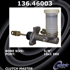 Centric Premium Clutch Master Cylinder for 1993 Hyundai Excel - 136.46003