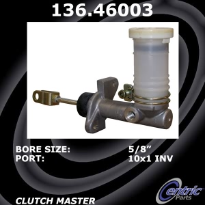 Centric Premium Clutch Master Cylinder for Eagle Summit - 136.46003