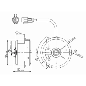TYC Engine Cooling Fan Motor - 630790