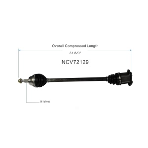 GSP North America Front Passenger Side CV Axle Assembly for 2004 Volkswagen Jetta - NCV72129
