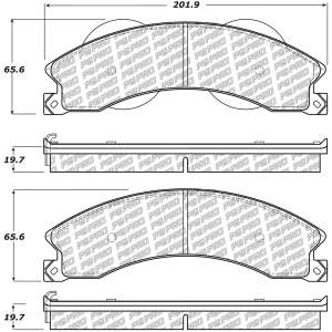 Centric Posi Quiet Pro™ Ceramic Rear Disc Brake Pads for GMC Sierra 2500 HD - 500.14110