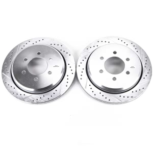 Power Stop PowerStop Evolution Performance Drilled, Slotted& Plated Brake Rotor Pair - AR8591XPR