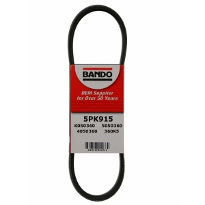 BANDO Rib Ace™ V-Ribbed OEM Quality Serpentine Belt for 1988 Pontiac LeMans - 5PK915