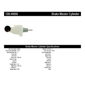 Centric Premium™ Brake Master Cylinder for Lexus GS450h - 130.44056