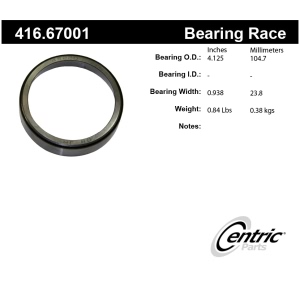 Centric Premium™ Rear Inner Wheel Bearing Race for 1992 Dodge D250 - 416.67001