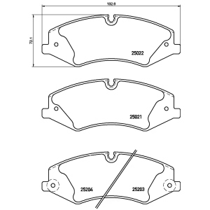 brembo Premium Low-Met OE Equivalent Front Brake Pads for 2016 Land Rover Range Rover - P44022