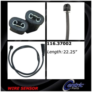 Centric Rear Brake Pad Sensor for Porsche 928 - 116.37002