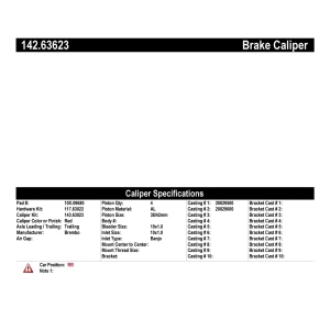 Centric Posi Quiet™ Loaded Brake Caliper for 2016 Dodge Viper - 142.63623