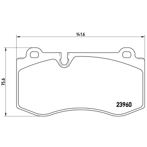 brembo Premium Low-Met OE Equivalent Front Brake Pads for 2013 Mercedes-Benz CL600 - P50074