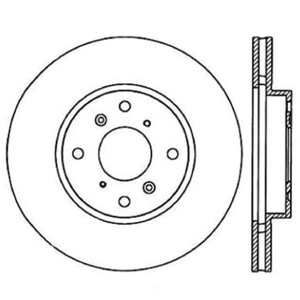 Centric GCX Rotor With Partial Coating for 1998 Acura CL - 320.40037