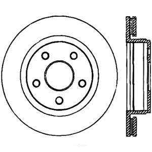 Centric Premium™ Brake Rotor for 2008 Dodge Durango - 125.67054