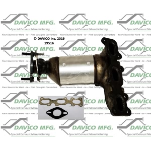 Davico Exhaust Manifold with Integrated Catalytic Converter for 2015 Lincoln MKS - 19516
