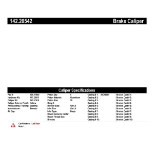 Centric Posi Quiet™ Loaded Brake Caliper for Jaguar F-Type - 142.20542
