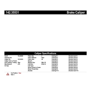 Centric Posi Quiet™ Loaded Brake Caliper for Mercedes-Benz CL600 - 142.35531