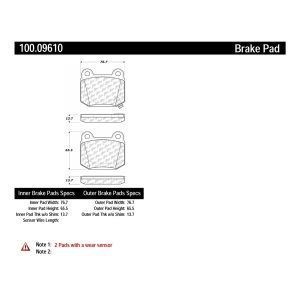 Centric Formula 100 Series™ OEM Brake Pads for 2020 Toyota 86 - 100.09610