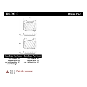 Centric Formula 100 Series™ OEM Brake Pads for 2019 Toyota 86 - 100.09610