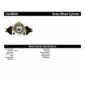 Centric Premium™ Wheel Cylinder for Renault - 134.99039