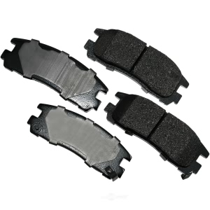 Akebono Pro-ACT™ Ultra-Premium Ceramic Rear Disc Brake Pads for 1997 Mitsubishi Eclipse - ACT383