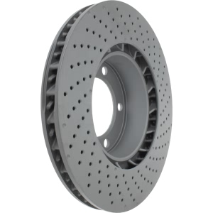 Centric SportStop Drilled 1-Piece Front Driver Side Brake Rotor for 2013 Porsche Boxster - 128.37088