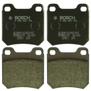 Bosch EuroLine™ Semi-Metallic Rear Disc Brake Pads for 1999 Saab 9-5 - 0986424754