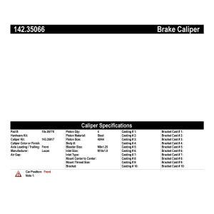 Centric Posi Quiet™ Loaded Brake Caliper for Mercedes-Benz CL600 - 142.35066