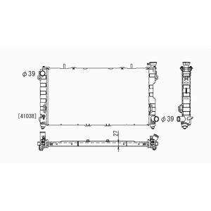 TYC Engine Coolant Radiator for 2003 Dodge Caravan - 2312