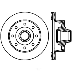 Centric Premium™ High Carbon Alloy Brake Rotor for 2002 Ford E-250 Econoline - 125.65046