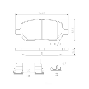 brembo Premium Ceramic Front Disc Brake Pads for Pontiac G5 - P10043N