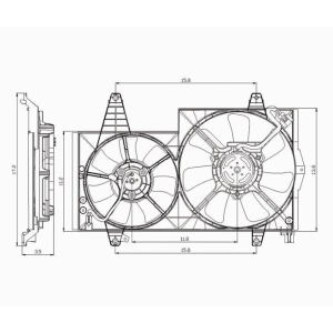 TYC Dual Radiator And Condenser Fan Assembly - 621250