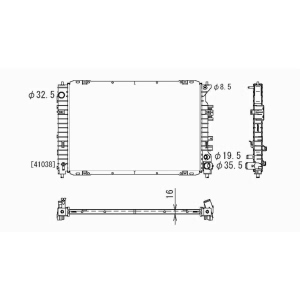 TYC Engine Coolant Radiator for 2006 Mercury Mariner - 2762