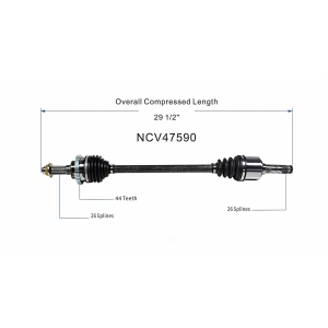 GSP North America Rear Driver Side CV Axle Assembly for 2005 Mazda Miata - NCV47590